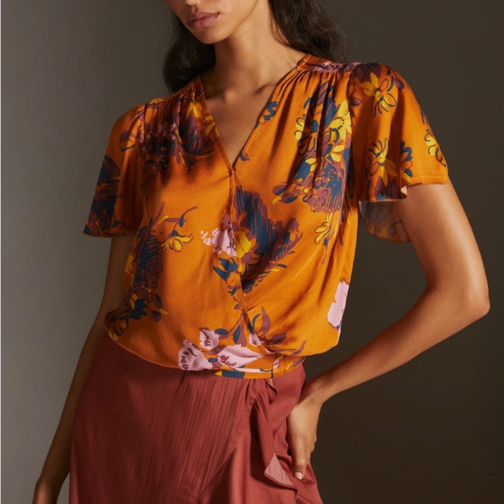 Anthropology TINY Venus Knit Wrap Top